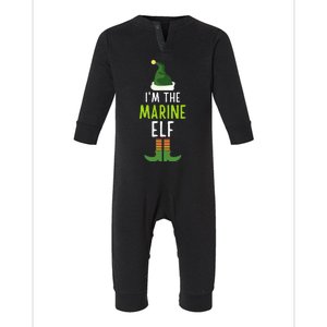 Marine Elf Funny Christmas Pajama Infant Fleece One Piece