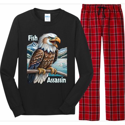 Majestic Eagle Fisher Overlooking A Mountain Lake Cool Gift Long Sleeve Pajama Set