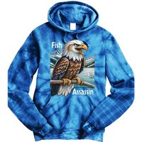 Majestic Eagle Fisher Overlooking A Mountain Lake Cool Gift Tie Dye Hoodie