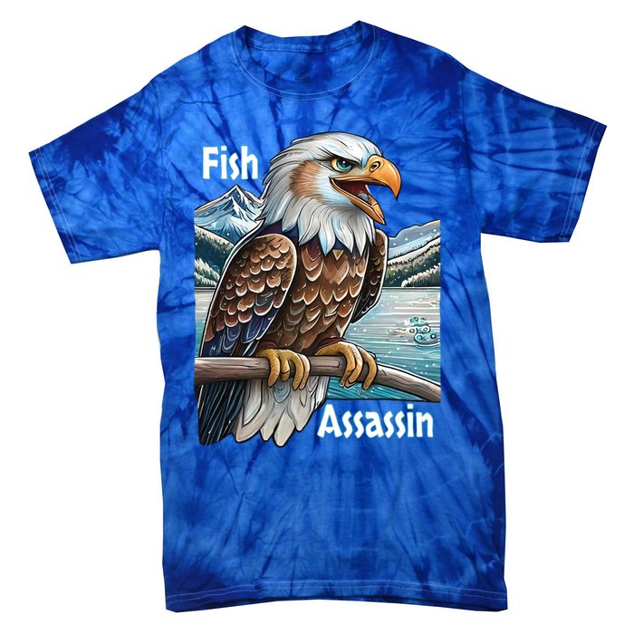 Majestic Eagle Fisher Overlooking A Mountain Lake Cool Gift Tie-Dye T-Shirt