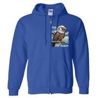 Majestic Eagle Fisher Overlooking A Mountain Lake Cool Gift Full Zip Hoodie