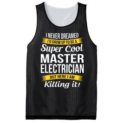 Master Electrician Funny Gift Mesh Reversible Basketball Jersey Tank