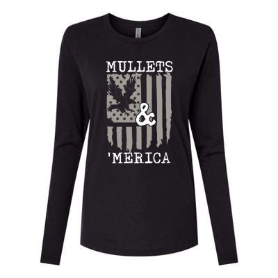 Mullet Eagle Flag Mullets And Merica | Party In The Back Womens Cotton Relaxed Long Sleeve T-Shirt