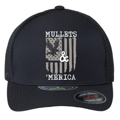 Mullet Eagle Flag Mullets And Merica | Party In The Back Flexfit Unipanel Trucker Cap