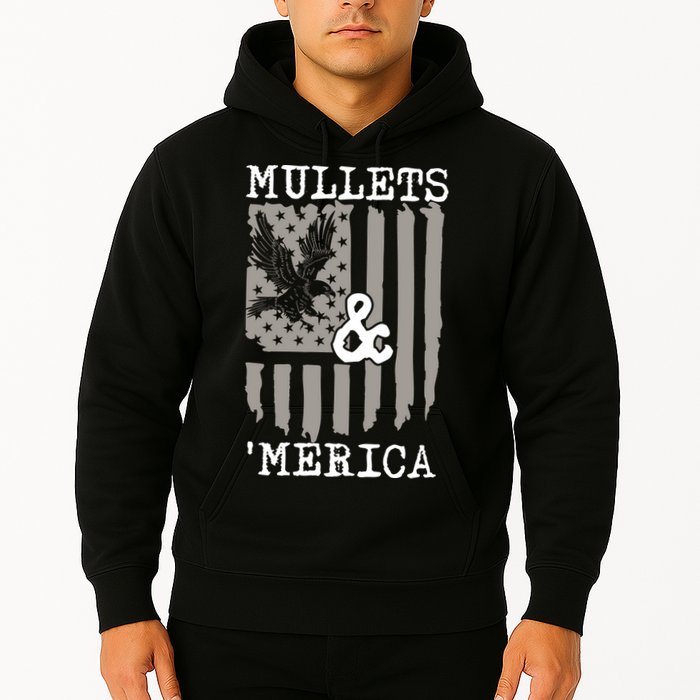 Mullet Eagle Flag Mullets And Merica | Party In The Back Hoodie