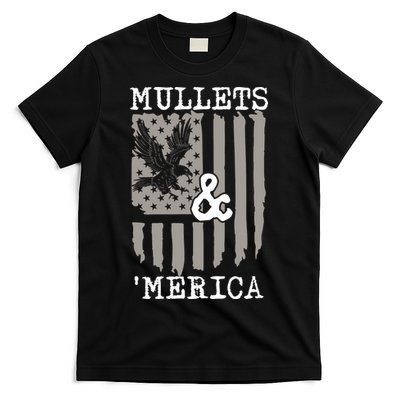 Mullet Eagle Flag Mullets And Merica | Party In The Back T-Shirt