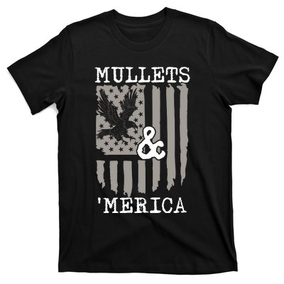 Mullet Eagle Flag Mullets And Merica | Party In The Back T-Shirt