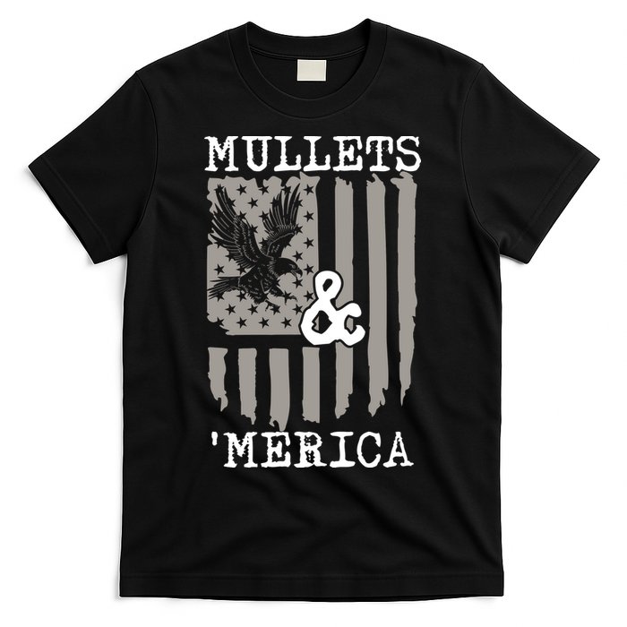 Mullet Eagle Flag Mullets And Merica | Party In The Back T-Shirt
