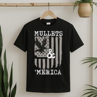 Mullet Eagle Flag Mullets And Merica | Party In The Back T-Shirt