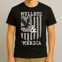 Mullet Eagle Flag Mullets And Merica | Party In The Back T-Shirt