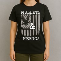 Mullet Eagle Flag Mullets And Merica | Party In The Back T-Shirt