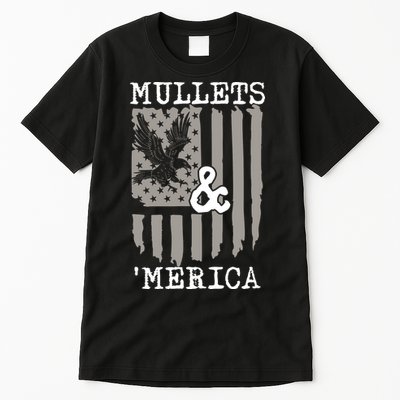 Mullet Eagle Flag Mullets And Merica | Party In The Back Tall T-Shirt