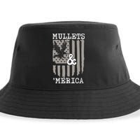 Mullet Eagle Flag Mullets And Merica | Party In The Back Sustainable Bucket Hat