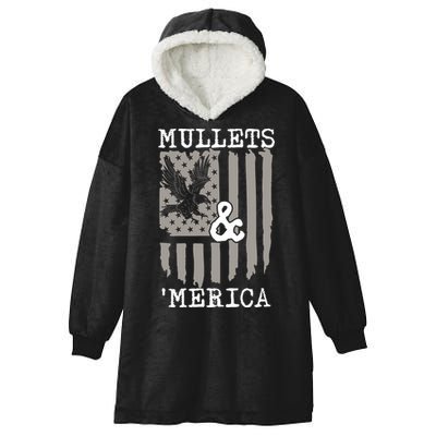 Mullet Eagle Flag Mullets And Merica | Party In The Back Hooded Wearable Blanket