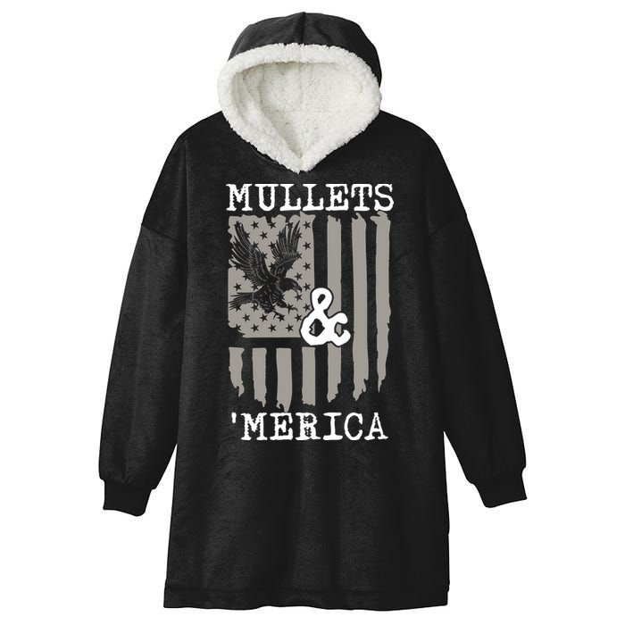 Mullet Eagle Flag Mullets And Merica | Party In The Back Hooded Wearable Blanket