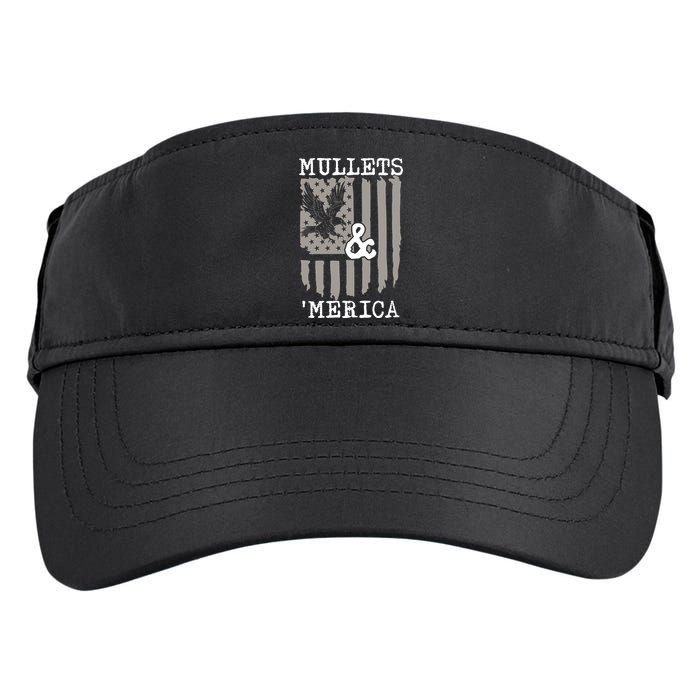 Mullet Eagle Flag Mullets And Merica | Party In The Back Adult Drive Performance Visor