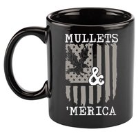 Mullet Eagle Flag Mullets And Merica | Party In The Back 11oz C Handle Ceramic Mug