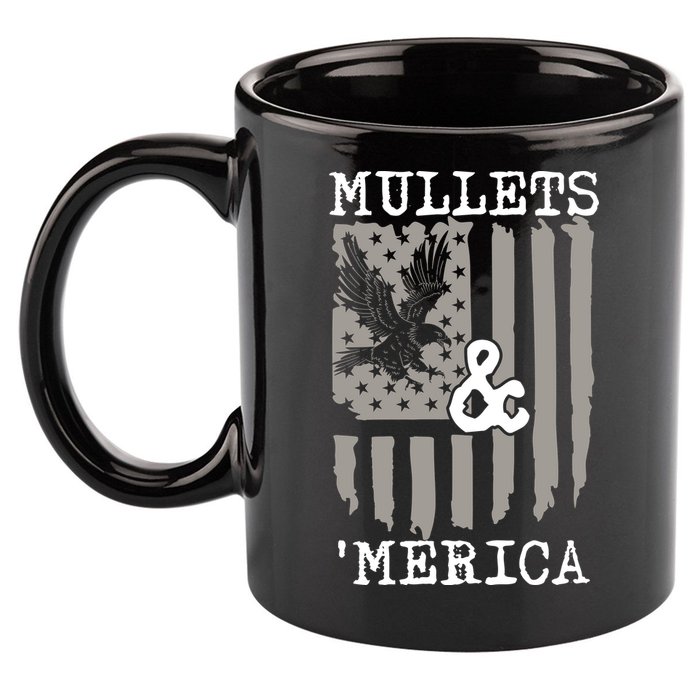 Mullet Eagle Flag Mullets And Merica | Party In The Back 11oz C Handle Ceramic Mug