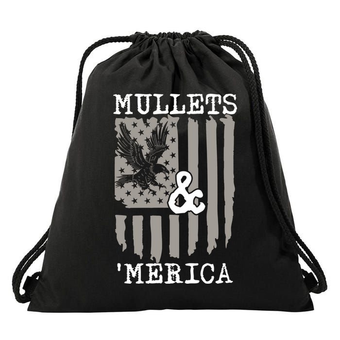 Mullet Eagle Flag Mullets And Merica | Party In The Back Drawstring Bag