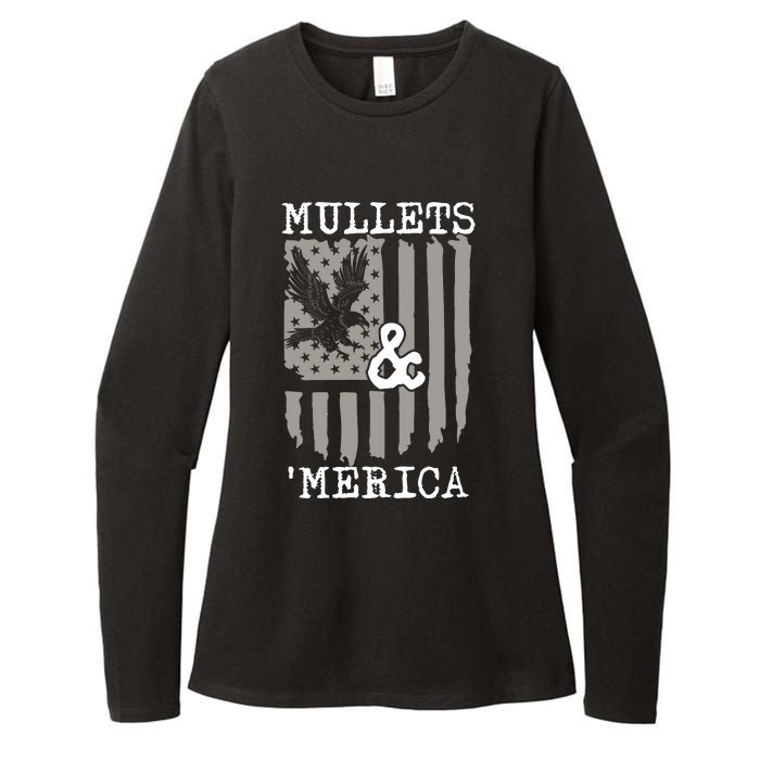 Mullet Eagle Flag Mullets And Merica | Party In The Back Womens CVC Long Sleeve Shirt