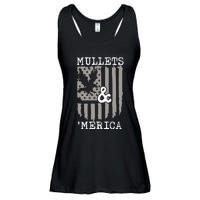 Mullet Eagle Flag Mullets And Merica | Party In The Back Ladies Essential Flowy Tank