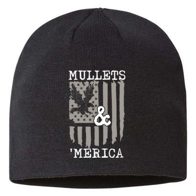 Mullet Eagle Flag Mullets And Merica | Party In The Back Sustainable Beanie