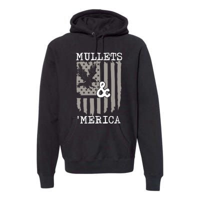 Mullet Eagle Flag Mullets And Merica | Party In The Back Premium Hoodie