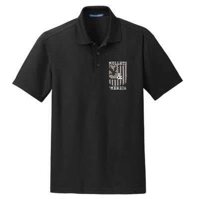 Mullet Eagle Flag Mullets And Merica | Party In The Back Dry Zone Grid Polo