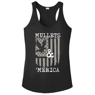 Mullet Eagle Flag Mullets And Merica | Party In The Back Ladies PosiCharge Competitor Racerback Tank