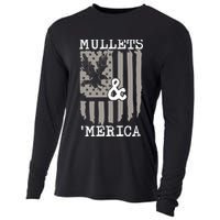 Mullet Eagle Flag Mullets And Merica | Party In The Back Cooling Performance Long Sleeve Crew