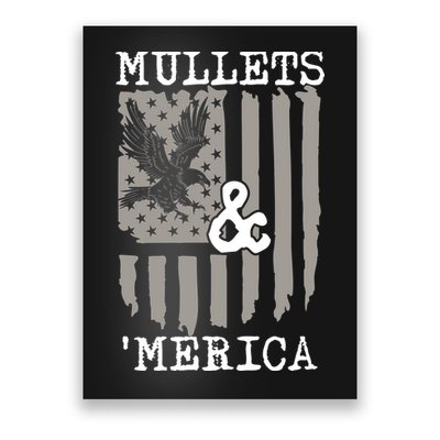 Mullet Eagle Flag Mullets And Merica | Party In The Back Poster