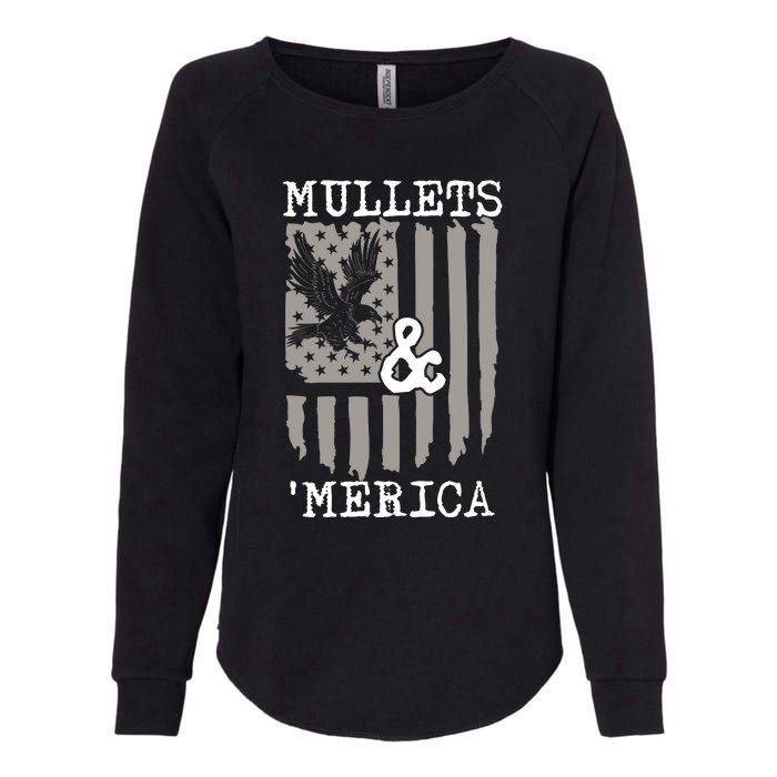 Mullet Eagle Flag Mullets And Merica | Party In The Back Womens California Wash Sweatshirt