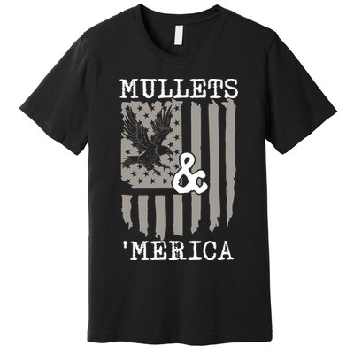 Mullet Eagle Flag Mullets And Merica | Party In The Back Premium T-Shirt