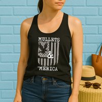 Mullet Eagle Flag Mullets And Merica | Party In The Back Womens Tank Top