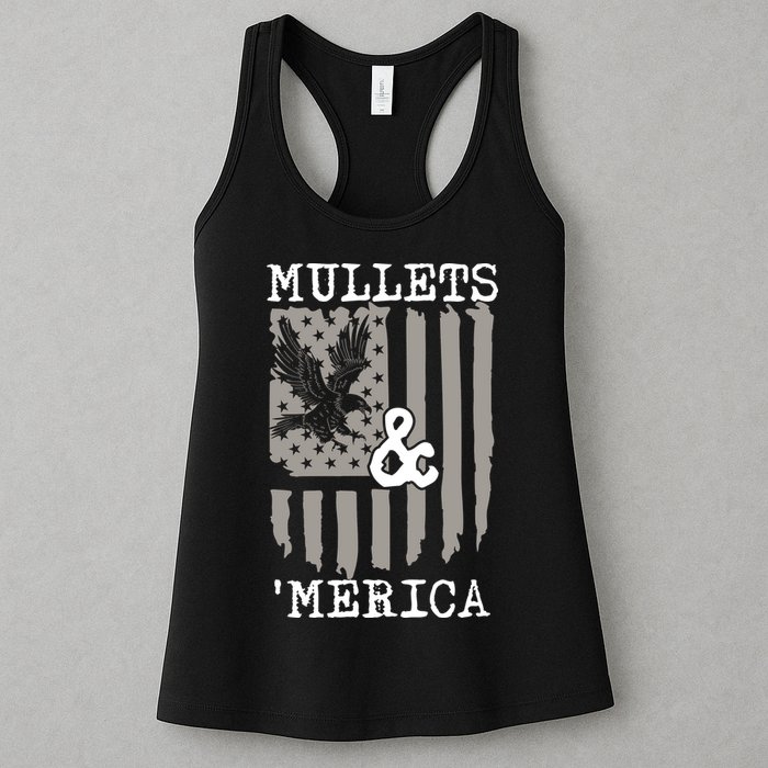 Mullet Eagle Flag Mullets And Merica | Party In The Back Womens Tank Top