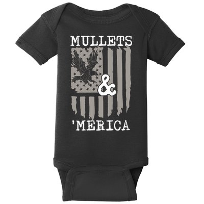 Mullet Eagle Flag Mullets And Merica | Party In The Back Baby Bodysuit
