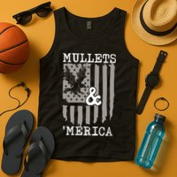 Mullet Eagle Flag Mullets And Merica | Party In The Back Tank Top