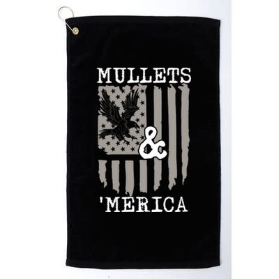 Mullet Eagle Flag Mullets And Merica | Party In The Back Platinum Collection Golf Towel