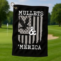 Mullet Eagle Flag Mullets And Merica | Party In The Back Golf Towel
