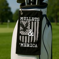 Mullet Eagle Flag Mullets And Merica | Party In The Back Golf Towel