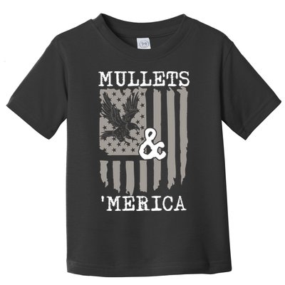 Mullet Eagle Flag Mullets And Merica | Party In The Back Toddler T-Shirt
