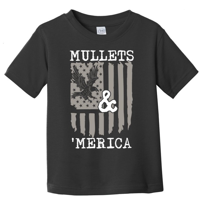 Mullet Eagle Flag Mullets And Merica | Party In The Back Toddler T-Shirt