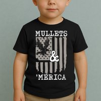 Mullet Eagle Flag Mullets And Merica | Party In The Back Toddler T-Shirt