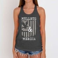 Mullet Eagle Flag Mullets And Merica | Party In The Back Women's Knotted Racerback Tank