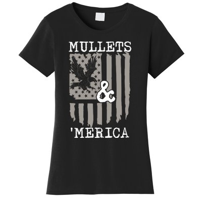 Mullet Eagle Flag Mullets And Merica | Party In The Back Women's T-Shirt