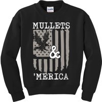 Mullet Eagle Flag Mullets And Merica | Party In The Back Kids Sweatshirt