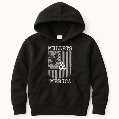 Mullet Eagle Flag Mullets And Merica | Party In The Back Kids Hoodie
