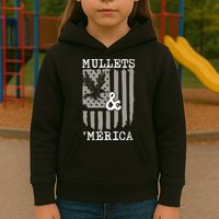 Mullet Eagle Flag Mullets And Merica | Party In The Back Kids Hoodie