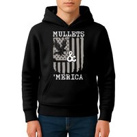 Mullet Eagle Flag Mullets And Merica | Party In The Back Kids Hoodie