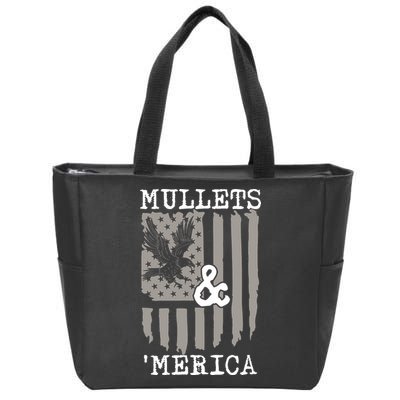 Mullet Eagle Flag Mullets And Merica | Party In The Back Zip Tote Bag